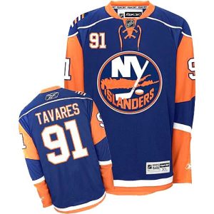 NHL New York Islanders Trikot #91John Tavares Authentic Navy Blau Reebok